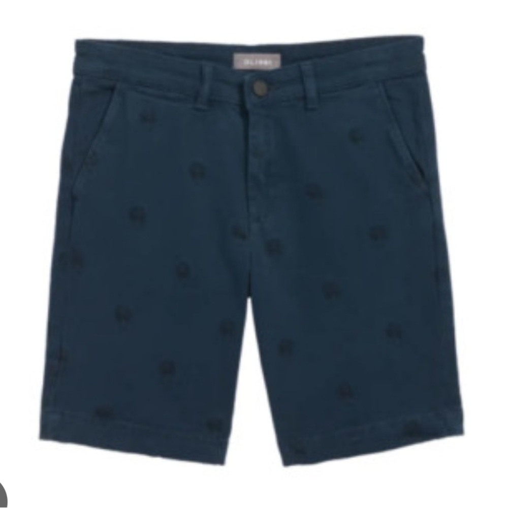 DL1961 Navy Blue Embroidered Jacob Shorts Casual Comfort